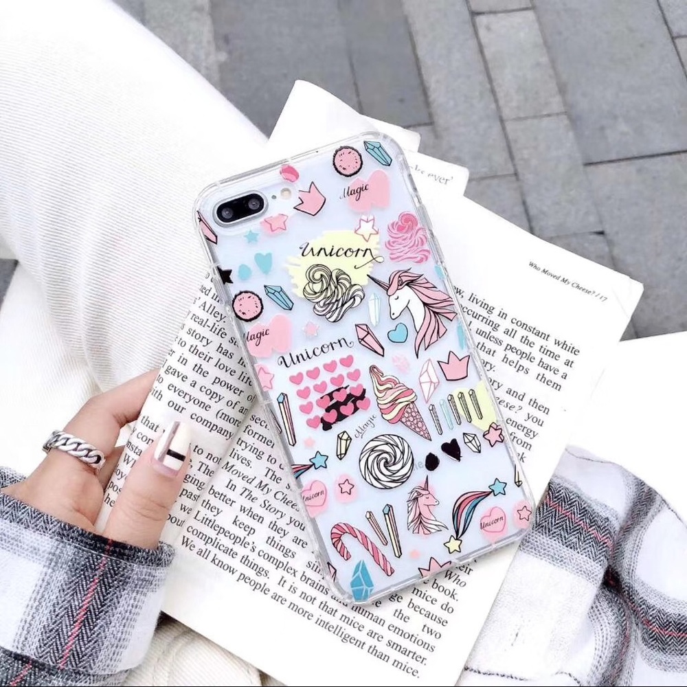 Unicorns 🦄- iPhone 7plus/8plus Clear Case